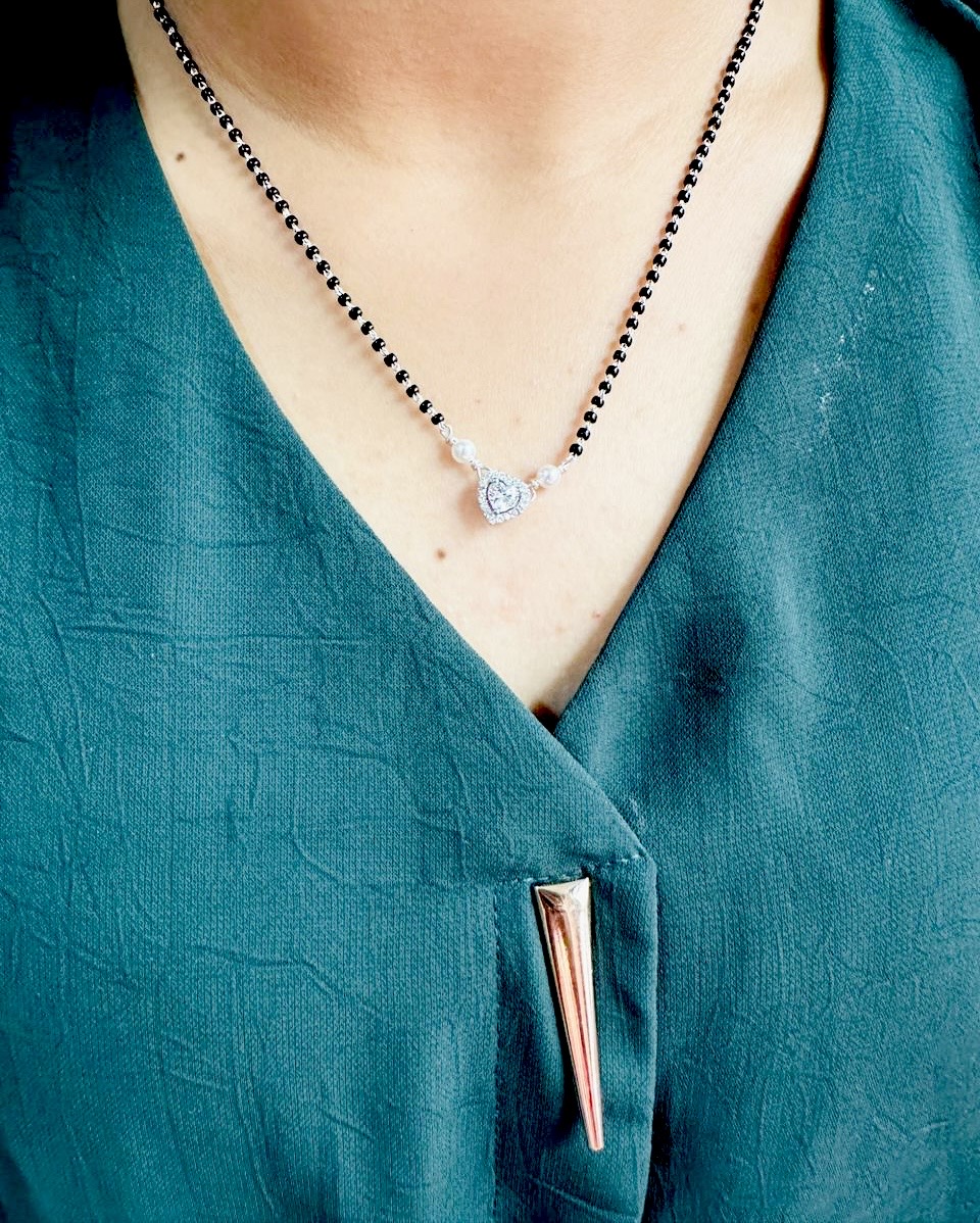 Sterling Silver Heart Mangalsutra